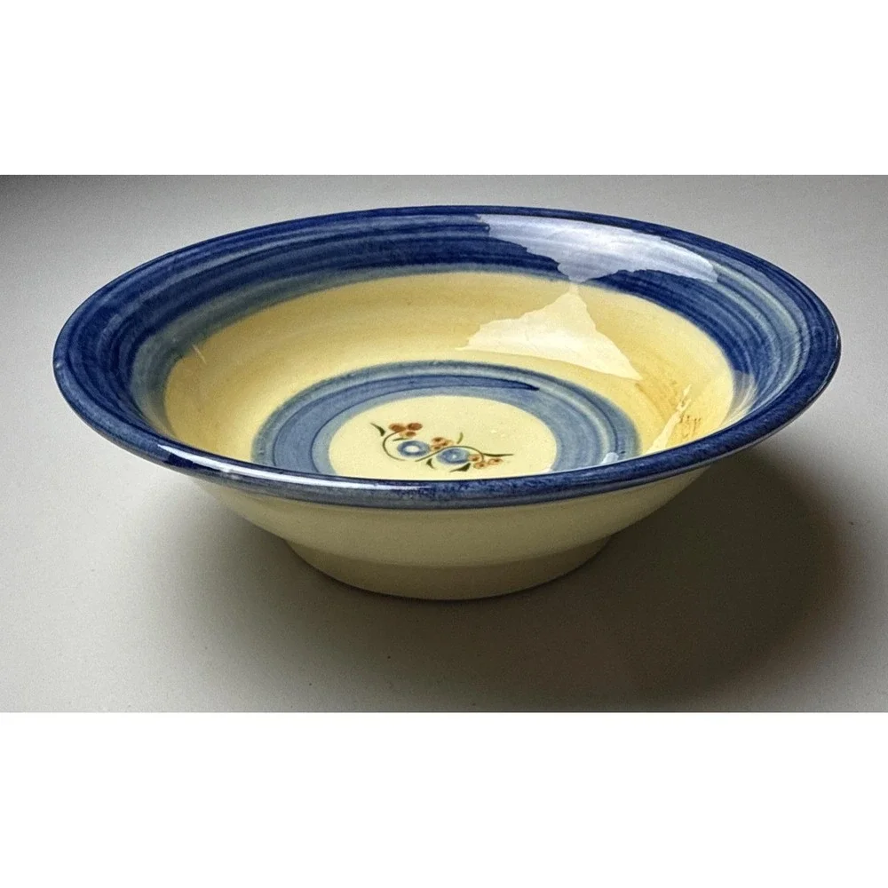 VTG Lou Pignatier Handmade Glazed Ceramic Pottery Mini Bowl x2 Made in France 5